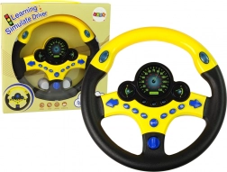 Volant interactif jaune simulateur de conduite Sons Lumières