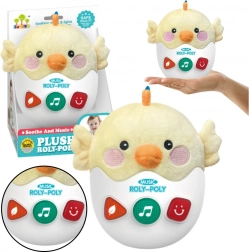 Poussin interactif chancelant avec lumières et sons jaune