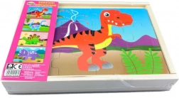 Puzzle en bois – dinosaures, 4 animaux