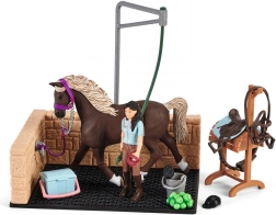Horse Club Emily et Luna, set de figurines de lavage pour chevaux