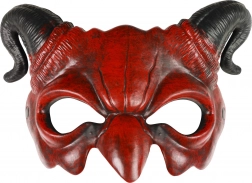 Masque en caoutchouc de diable/démon pour carnaval et Halloween
