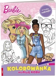 Barbie coloriage par code avec autocollants