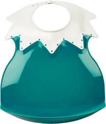 Bavoir en plastique avec col Deep Peacock