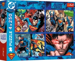 Puzzle 4x250 Courage de SUPERMAN TREFL