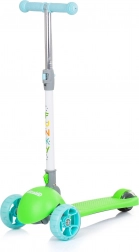 trottinette pour enfants Chipolino Funky bleu‑vert avec roues lumineuses