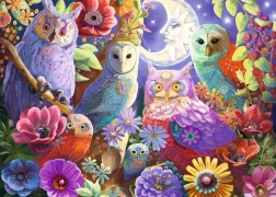 Puzzle Ravensburger Chouettes nocturnes 300 pièces extra