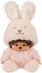 Poupée Monchhichi en design de lapin 16 cm