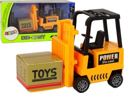 Chariot élévateur orange à friction