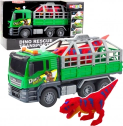 Camion de transport de dinosaure avec lumières et sons 1:10 – vert