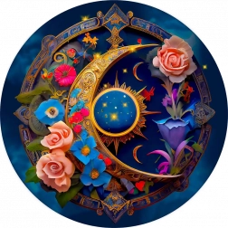 Puzzle en bois Lune florale 505 pièces