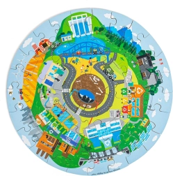 Puzzle circulaire en bois Recyclage – BIGJIGS TOYS