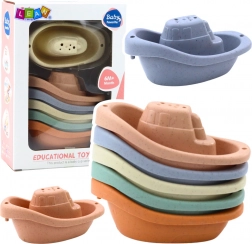 Set de petits bateaux de bain pastel pour enfants