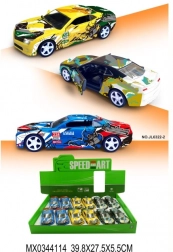 Modèle métallique de voiture de sport avec portes ouvrantes et fonction pull-back