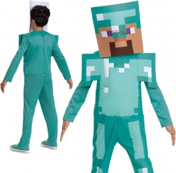 déguisement enfant Steve en armure de diamant Minecraft 127–136 cm (7–8 ans)