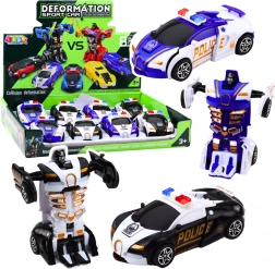 Auto Robot 2en1 Voiture de Police Sportive