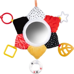 Canpol babies miroir sensomoteur BabiesBoo avec anneau de dentition et hochet