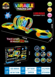 Circuit de course lumineux VARIABLE 162 pièces