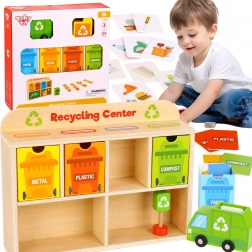 Tooky Toy Centre de Recyclage en Bois Éducatif de Tri