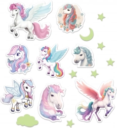 Décoration murale lumineuse licorne