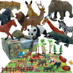 Woopie safari – ensemble de figurines avec base scénique, 24 pcs