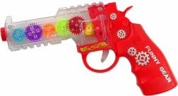 Pistolet avec lumières colorées et sons - rouge