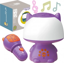 Woopie lampe RGB multifonction avec haut-parleur Bluetooth et karaoké, violet
