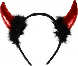 Cornes de diable avec plumes