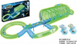 Circuit de course lumineux dans l’obscurité, 85 pièces