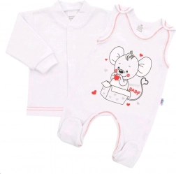 Ensemble pour bébé New Baby Mouse blanc 86 (12–18 mois)