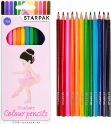Crayons de couleur Ballerine, set de 12 couleurs