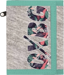 Portefeuille textile OXY Grey Tropical avec fermeture scratch