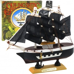 Maquette décorative de navire pirate 16x15 cm
