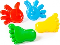 Set de moules à sable – mains et pieds, 4 pcs