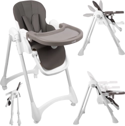Chaise haute Deli grise