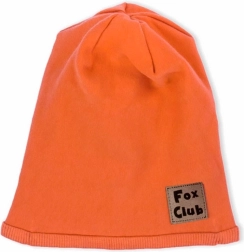 Bonnet bébé en coton Nicol Fox Club orange