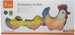 Viga poule à tirer avec poussins 36 cm