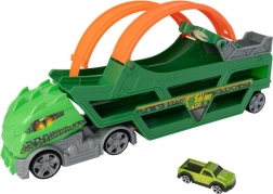 Teamsterz transporteur dinosaure portable avec petite voiture et looping