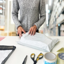 Enveloppes postales en polyéthylène blanches A3 310 × 420 mm, lot de 50 pièces