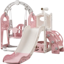 Toboggan enfant autoportant avec échelle et balançoire