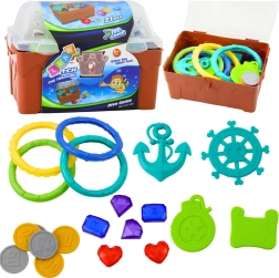Coffre au trésor DIVE GAME – ensemble de plongée aquatique, 21 pièces
