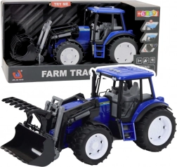 Tracteur pour enfants avec godet mobile, lumières et sons – bleu 1:10