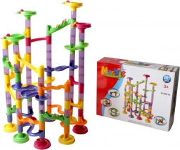 Parcours de billes pour enfants 3+ avec pièces de construction, 105 pcs et 30 billes