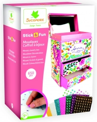 Stick & Fun boîte à bijoux 3D en mosaïque pour enfants