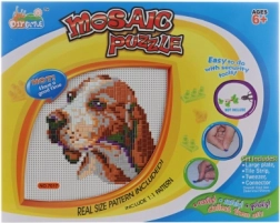 Mosaïque chien – ensemble créatif de mosaïque en plastique pour enfants
