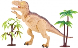 Tyrannosaurus rex avec son et lumière – dinosaure interactif marron 23 cm