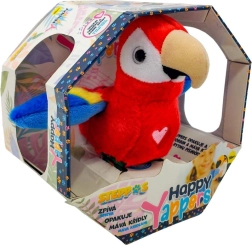 Steppos Happy Yappers perroquet – peluche rouge à mettre au poignet