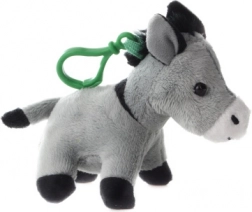 Porte-clés âne en peluche 13 cm