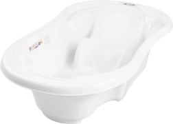Baignoire pour enfants anatomique avec bonde KOMFORT 2-en-1 – blanc