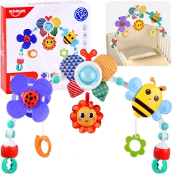 arche suspendue colorée pour poussette, lit bébé et siège auto pour bébés