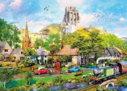 Puzzle Sous le château de Corfe 1000 pièces